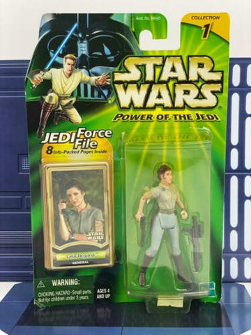 Star Wars Power of the Jedi (POTJ) Leia Organa (Endor General) 2000 Hasbro MOC