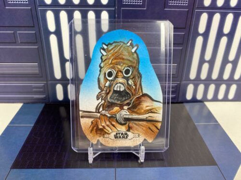 Star Wars Chrome Legacy Porg shaped sketch - Tusken Raider Floyd Sumner Floydman