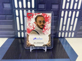 2020 Topps Star Wars The Mandalorian Omid Abtahi as Dr. Pershing Red Auto /99