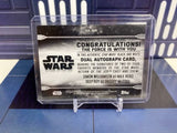 Star Wars ROTJ Black & White Deep Roy & Simon Williamson Max Rebo Dual Auto /25