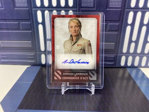 Topps Star Wars Rise of Skywalker Amanda Lawrence Commander D'Acy Auto Red /99