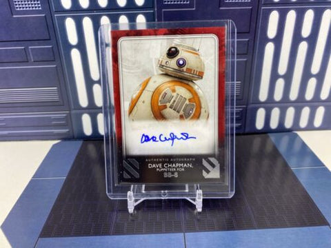 2020 Topps Star Wars Rise of Skywalker S2 Dave Chapman as BB-8 Auto Red /99