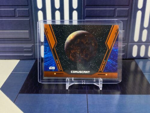 2020 Topps Star Wars Holocron Orange /99 Charting the Galaxy CG-2 - Coruscant