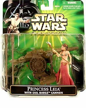 Star Wars Power of the Jedi (POTJ) Deluxe - Slave Leia W/ Sail Barge Cannon ROTJ