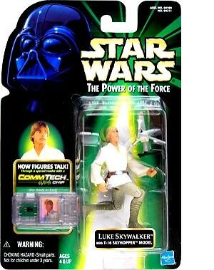 Star Wars Power of the Force (POTF2) CommTech - Luke Skywalker (T-16 Skyhopper)